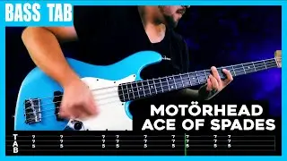 【MOTÖRHEAD】[ Ace Of Spades ] cover by Cesar | LESSON | BASS TAB