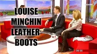 Louise Minchin | 1st March 2017 | Leather knee high boots + Skirt