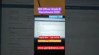 RBI Office Grade B Recruitment 2025 #RBI #rbijobs #delhi #govtjobs #govtjobseva