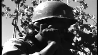 United States 92nd Infantry Division fires weapons in Latiano, Italy during World...HD Stock Footage