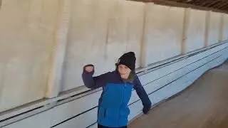 Walker show his surf skills 
