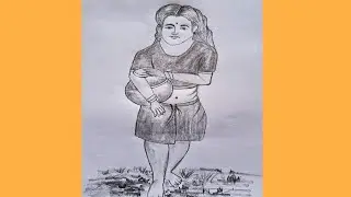 How to Draw Village girl drawing || Pencil Sketch Drawing for beginners || Village Girl Drawing 