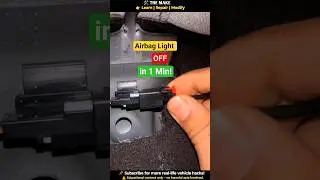 How To Bypass Airbag Warning Light | Quick Car Hack!#diy #shorts
