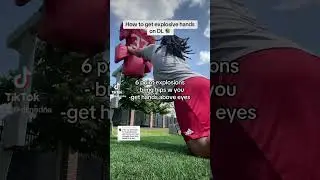 How to get explosive hands on DL 📚 #defensiveline #dline #defensivelineman #footballshorts