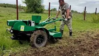 пахать заброшенный участок мотоблоком 👍 plowing an abandoned site with a tillerblock