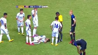 RED CARD El Salvador, Kevin REYES No. 7 | @ussoccer @Fesfut_SV #CU20CRC