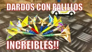 Como hacer INCREIBLES!! Dardos con Palillos / OFFICE DARTS