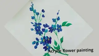 Acrylic Wildflower painting / one stroke flower painting / Varsha Fine Art #shorts
