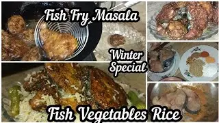 Secret Fish Masala Powder Recipe|Fish Fry Masala Recipe|Marinate and Fish Fry with Vegetable Rice