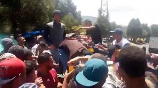 Venezolanos en el terminal de Carcel&eacute;n.