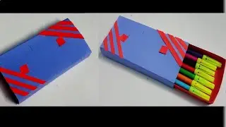 how to make a paper pencil box || DIY paper pencil box || origami box tutorial #Sulai'scrafitti