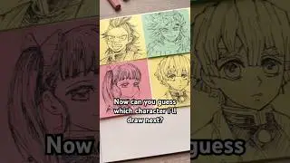 drawing demon slayer character on a sticky note! can you guess who? ✨🦋 #anime #kny #shorts