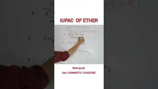 IUPAC OF ETHER | Best Trick To Understand | Neet /JEE 2023 #shortsfeed #shortsvideoviral #shorts