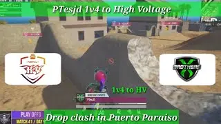 PTesjd 1v4 HV | High Voltage vs X Brother 4v2 drop clash fight in Puerto  paraiso.