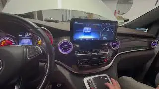 CarDisplayShop V Klasse w447 Einbau Upgrade L&uuml;ftungsd&uuml;sen, Touchpad , Android Display 12.3 Einbau