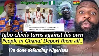 TENSION‼️ IGBO CHIEFS TURNS AGAINST HIS OWN PEOPLE IN GHANA! ADVISES THEY DEPORT THEM ALL 
