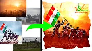 Independence day poster in photoshop | 15th August  | 15 august photo editing