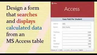 Search and display calculated data in MS Access form