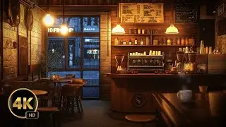 Cozy Caf&eacute; Ambience with Calm Piano & Rain Sounds | Relaxing Sleep, Study,Focus & Stress Relief Music