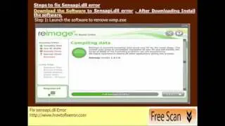 Guide to fix sensapi.dll Error