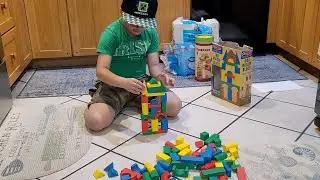 100 wooden blocks let's build some  designs I Let's Play Channel USA