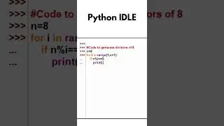 Python Program to generate divisors of any number #python #class12ip #coding