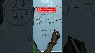 Order and degree of differential equation #math #differentialcalculas #order #differentialequation