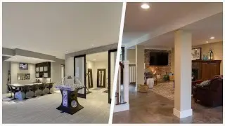 75 Gray Floor And Purple Floor Basement Design Ideas You'll Love ⭐️