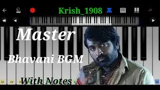 Master - Bhavani BGM with Notes | Krish_1908 #shorts