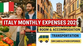 Living in Italy 🇮🇹 2025 | Monthly Expenses Breakdown 💶 | Food, Rent, Transport, SIM & More!