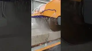 Kerbstone granite cutting machine line is really efficient,slicing&edge cutting machine cut stones.