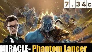 MIRACLE- PLAYING Phantom Lancer HC  7.34C - DOTA 2 HIGHEST MMR MATCH #dota2   #dota2gameplay