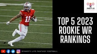 TOP 5 2023 ROOKIE WR RANKINGS (with chapters) | DYNASTY FANTASY FOOTBALL 2023
