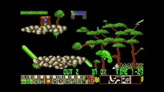 Custom Lemmings Level - The Glade of Disbelief by Akseli (@JuhoAkseli)