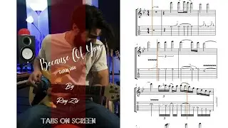 Because of you -  Roy Ziv | Guitar solo |  (Download  FREE  PDF   )  ⬇⬇