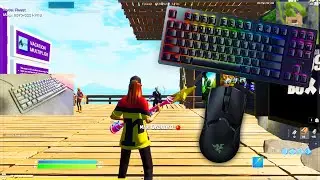 Razer Huntsman TE ASMR Keyboard 🤩 Satisfying Gameplay Fortnite Smooth 240FPS