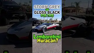 Storm grey or gloss black for this Huracan? #audiocityusa #ferradawheels #huracan #wheels