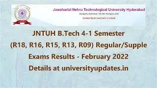 JNTUH B.Tech 4-1 Results February 2022
