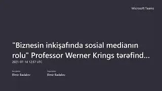Webinar on 