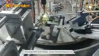 Rotary Flame Welding Machine for HVAC 4-Way Reversing Valve | High Speed & Consistent Welding