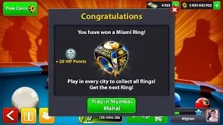 8 Ball Pool / MIAMI RING / King Cue ✌️