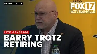 Nashville Predators press conference on Barry Trotz retiring