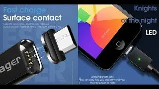 Магнитный USB кабель Essager для зарядки iPhone Micro USB Type-c