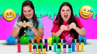 SLIME COM 3 CORES DE STABILO!!