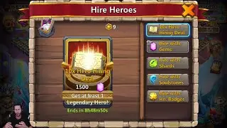 Rolling 200,000 Gems 1500 GEM Hero Rolls for EPICS Castle Clash