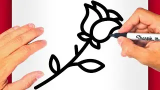 (TEGNE VIDEOER) S&Oslash;TE TEGNINGER AV BLOMSTER | HVORDAN MAN TEGNER EN ROSE TEGNING