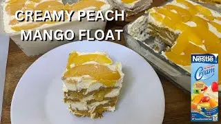 Creamy Peach Mango Float | Peach Mango Graham | How to make Peach Mango Graham Cake