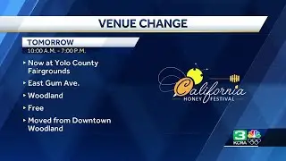 California Honey Festival chances venue with rain forecast on Saturday