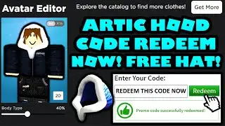 REDEEM NOW! ARTIC BLUE HOOD! WORKING PROMO CODE! (ROBLOX)