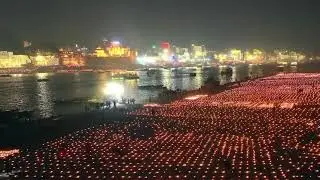 Divine visuals of Dev Deepawali at kashi